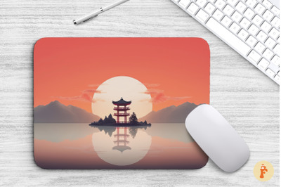 Mouse Pad Enchanted Japan Landscape