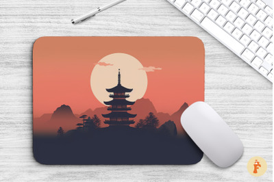 Mouse Pad Dreamy Japanese Temple