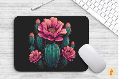 Mouse Pad Big Cactus Flowers