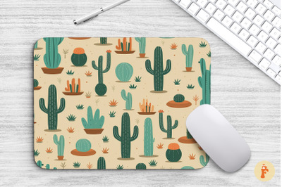 Mouse Pad Desert Cactus Pattern