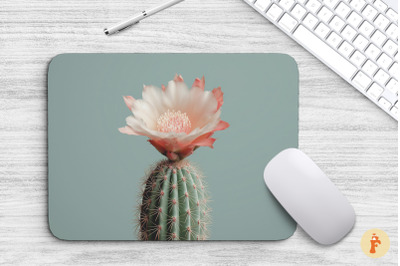 Mouse Pad Realistic Cactus Flowers