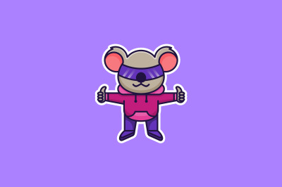 cool koala vector design template