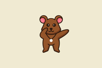 cute bear vector design template