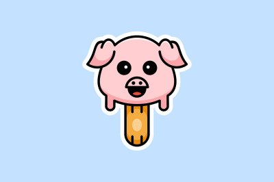 cute pig vector design template