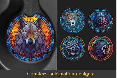 Halloween Coaster Bundle Werewolf Coaster Sublimation png