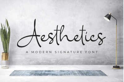 Aesthetics - A Modern Signature Font