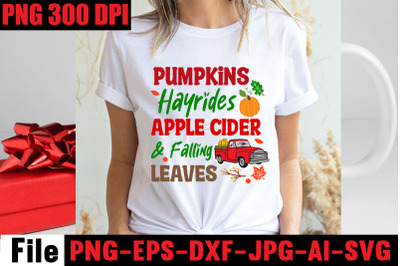 Pumpkins Hayrides Apple Cider &amp;amp; Falling Leaves SVG cut file&2C;Fall svg b