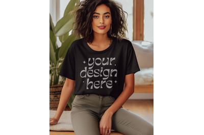 Bella Canvas 3001 Mockup&2C; Bella Canvas 3001 Black&2C; Black Tshirt Mockup