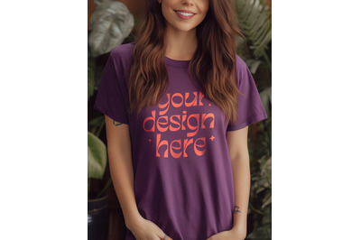 Gildan 5000 Mockup, Mockup Model Gildan, Female Tshirt Mockup, Gildan