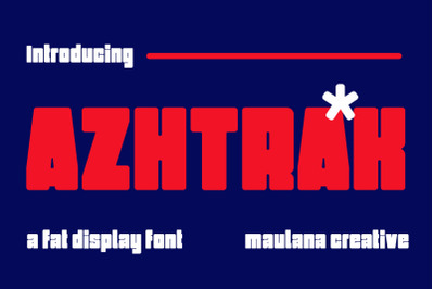 Azhtrak Bold Display Font