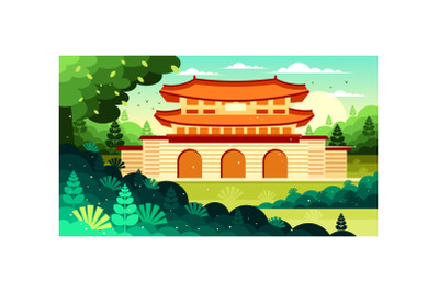 Korean Palace Illustration