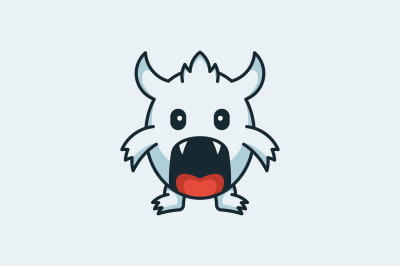 cute monster logo vector template design logo