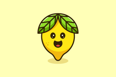 happy lemon logo vector template design logo
