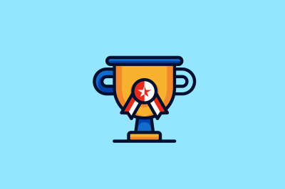 winning cup logo vector template design logo