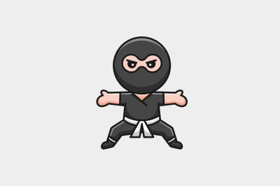 ninja karate vector template logo design