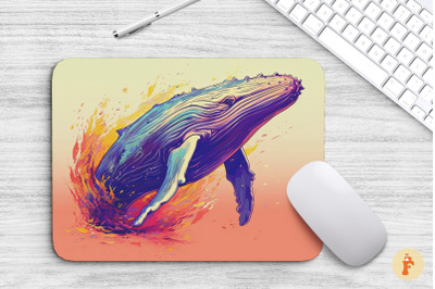 Mouse Pad Humpback Whale Vivid Colors