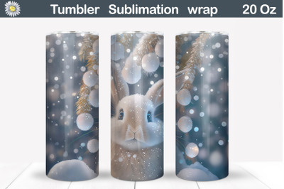 Christmas Animal Tumbler | Christmas Bunny Tumbler Wrap