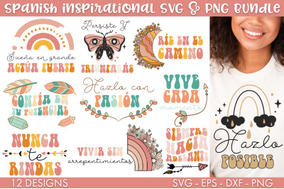 Spanish Inspirational Boho SVG Bundle PNG