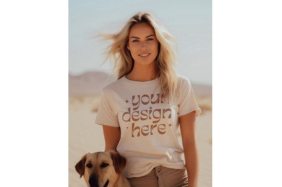 Bella Canvas 3001 Mockup White, Bella Canvas Tshirt Mockup, Model With