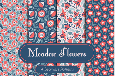 Meadow Flowers Seamless Patterns