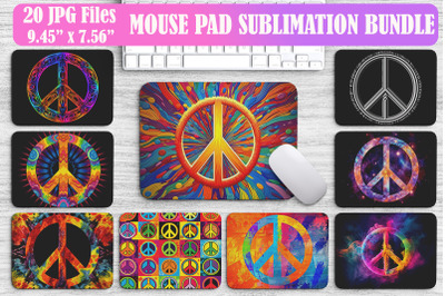 Hippie Peace Symbol Mouse Pad Bundle