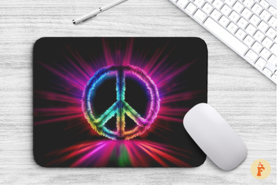 Mouse Pad Peace Symbol Magic