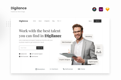 Digilance - Modern Professional Freelancer Hero Image