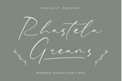 Rhastela Greams - Modern Signature Font