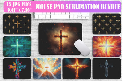 Christian Cross Mouse Pad Bundle