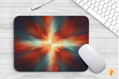 Mouse Pad Abstract Christian Cross