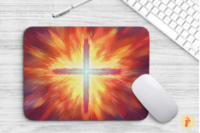 Mouse Pad Christian Cross Spirit Light