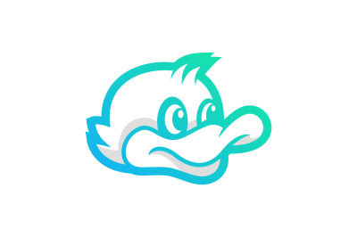 duck face vector template logo design