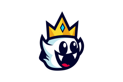 ghost king vector template logo design