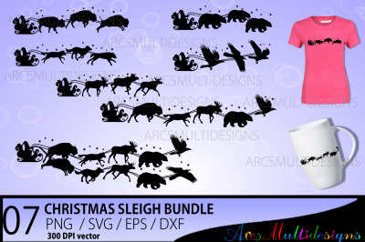 Christmas Sleigh SVG bundle