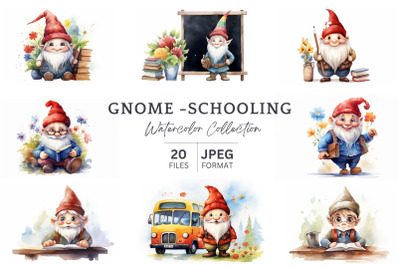 Gnome-Schooling Watercolor