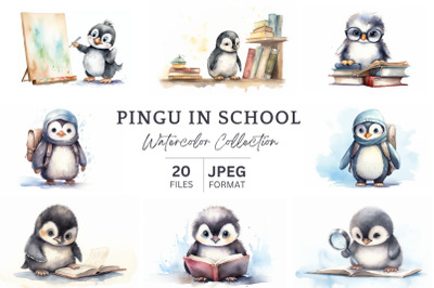 Cute Penguin Back To School