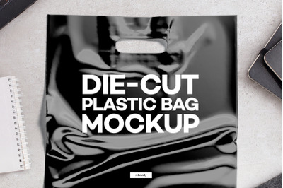 Die-cut Plastic Bag Mockup