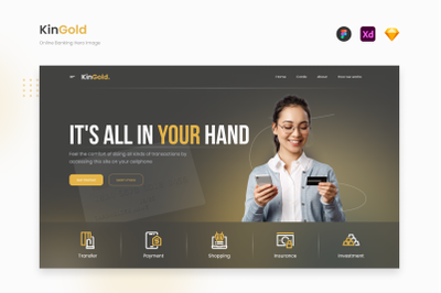 KinGold - Modern Professional Online Banking Hero Image