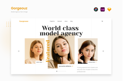 Gorgeouz - Simple Elegant Model Agency Hero Image