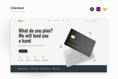 Crevisor - Clean Professional Credit Card Hero Image