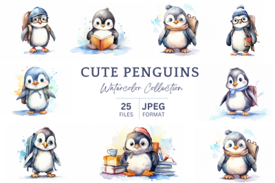 Cute Back To School Penguins