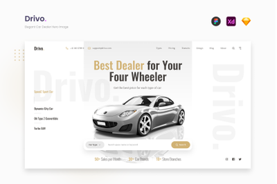 Drivo - Fancy Elegant Car Dealer Hero Image