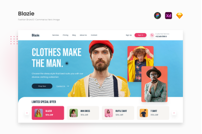 Blazie - Cheerful and Playful Fashion Brand E-Commerce Hero Image