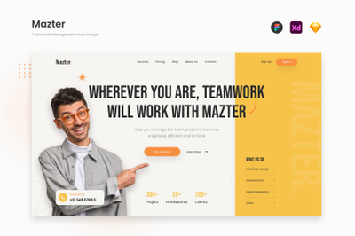 Mazter - Simple Bright Teamwork Management Hero Image