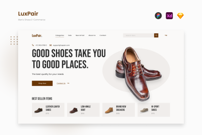 LuxPair - Simple Classy Men&#039;s Shoes E-Commerce