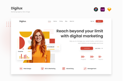 Digilux - Refreshing Modern Marketing Agency Hero Image