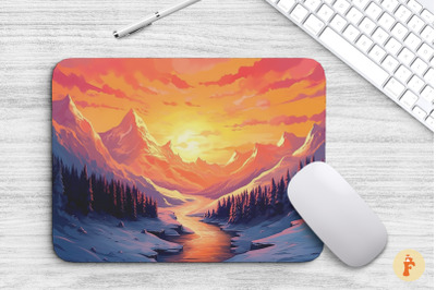 Brilliant Sunset At Valley Mouse Pad