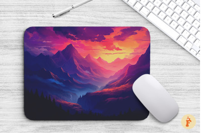 Magical Mountain Sunset Mouse Pad