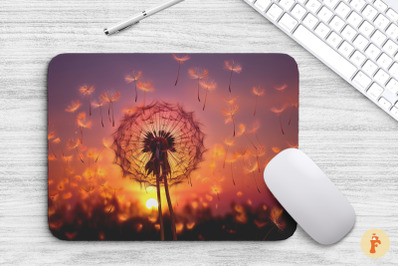 Romatic Dandelion Sunset Mouse Pad