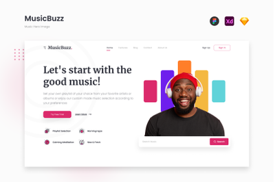 MusicBuzz - Vibrant Music Hero Image
